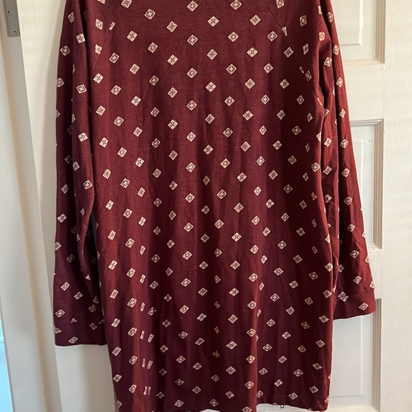 Obey Propaganda dark red/burgundy long sleeve mini dress with zips. Size Large. - Picture 7 of 9